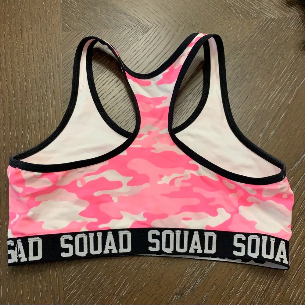 SO girls hot pink camouflage sports bra Size M